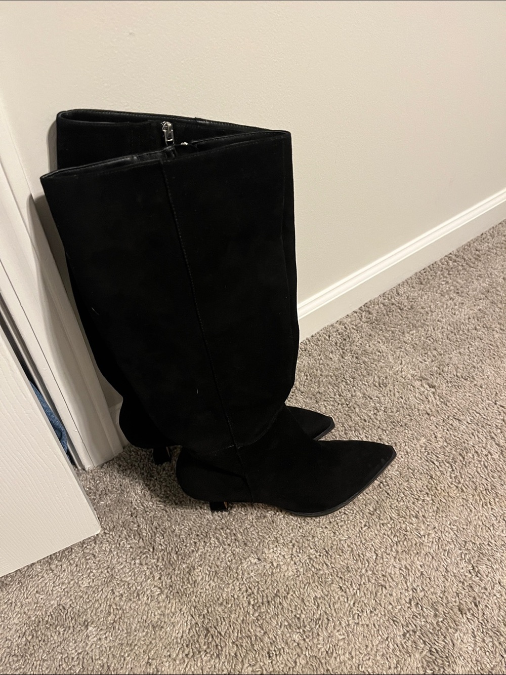 Dolce Vita Wide Calf Black Knee-High Suede Boots - Picture 3 of 6